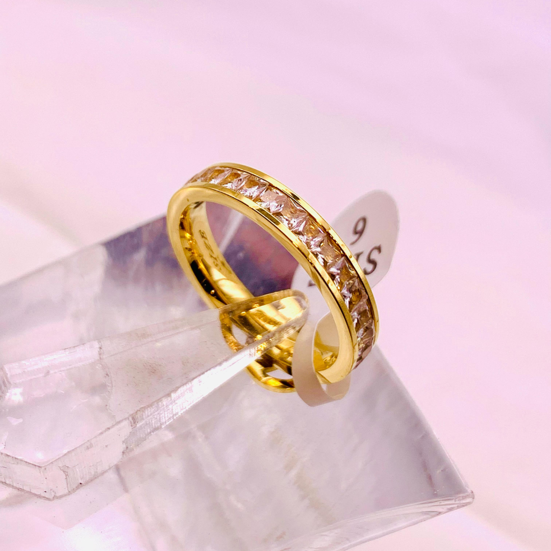 Artisanal Design with Diamond Fancy Design Gold Plated Ring for Ladies